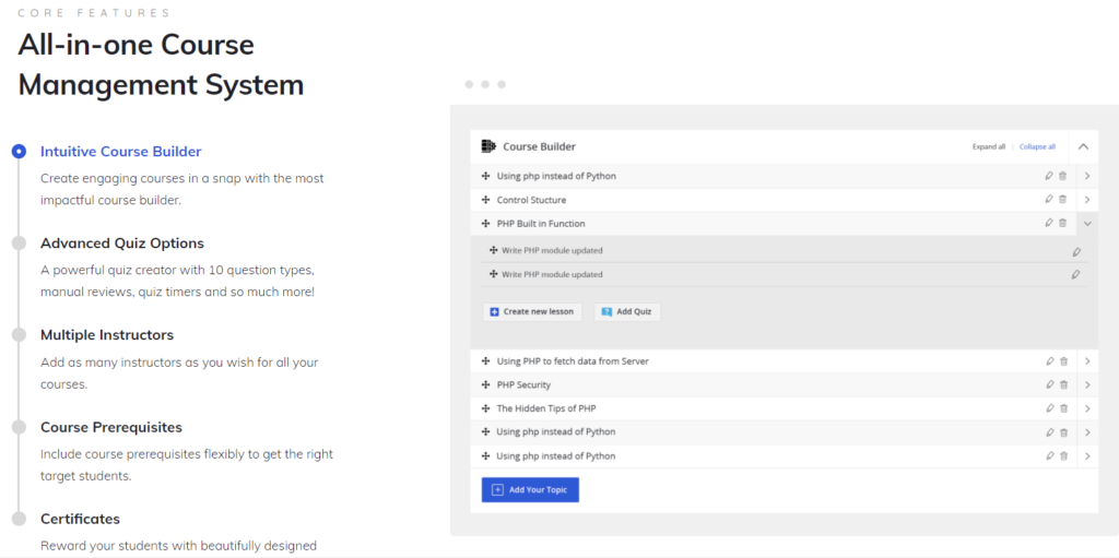 TutorLMS Sistema di gestione dei corsi