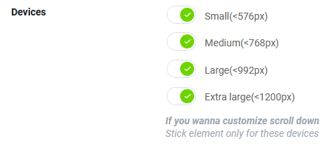 Geräteoptimierung für Sticky Header