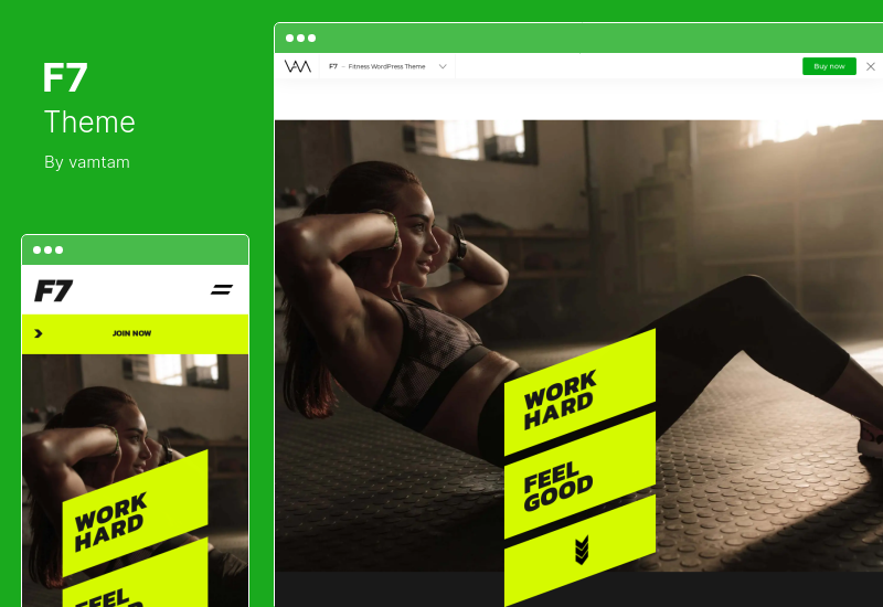 Tema F7 - Tema de WordPress Elementor para gimnasio de fitness