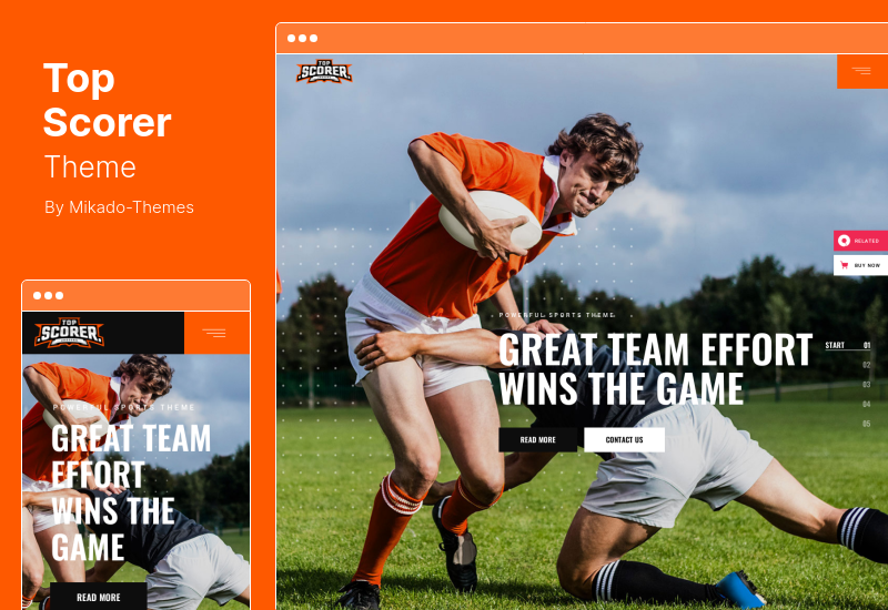 TopScorer Theme - Tema deportivo de WordPress