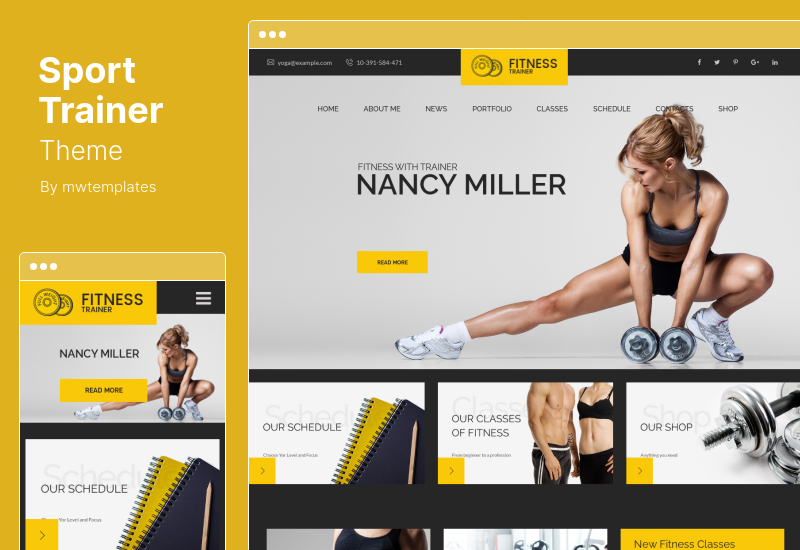 Tema Sport Trainer - Tema de WordPress para Boxeo, Yoga y Crossfit