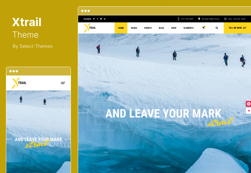 ธีม Xtrail - กีฬาเอ็กซ์ตรีมและกิจกรรมกลางแจ้ง WordPress Theme