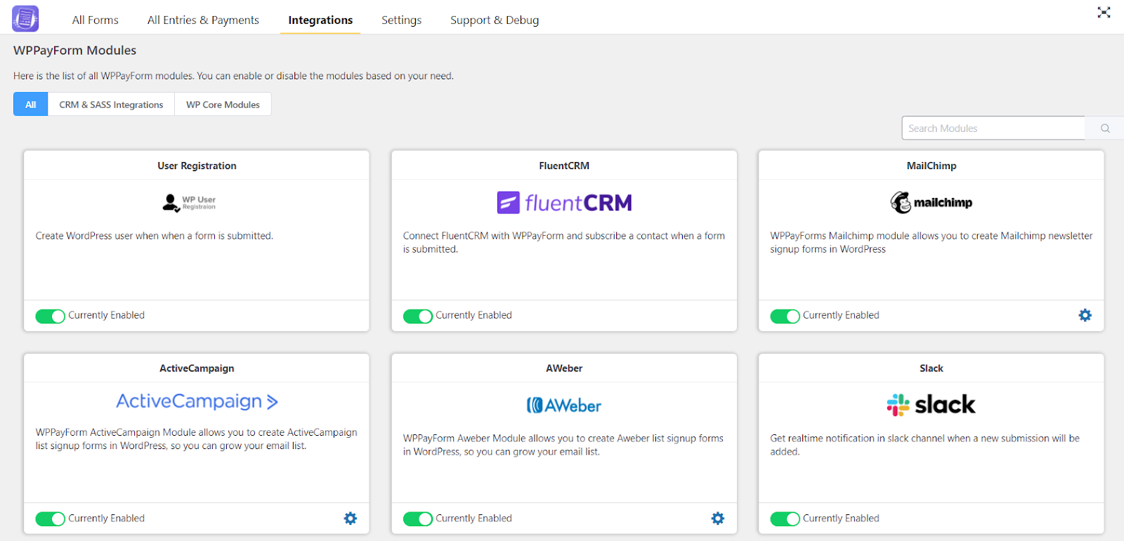 integraciones wppayform