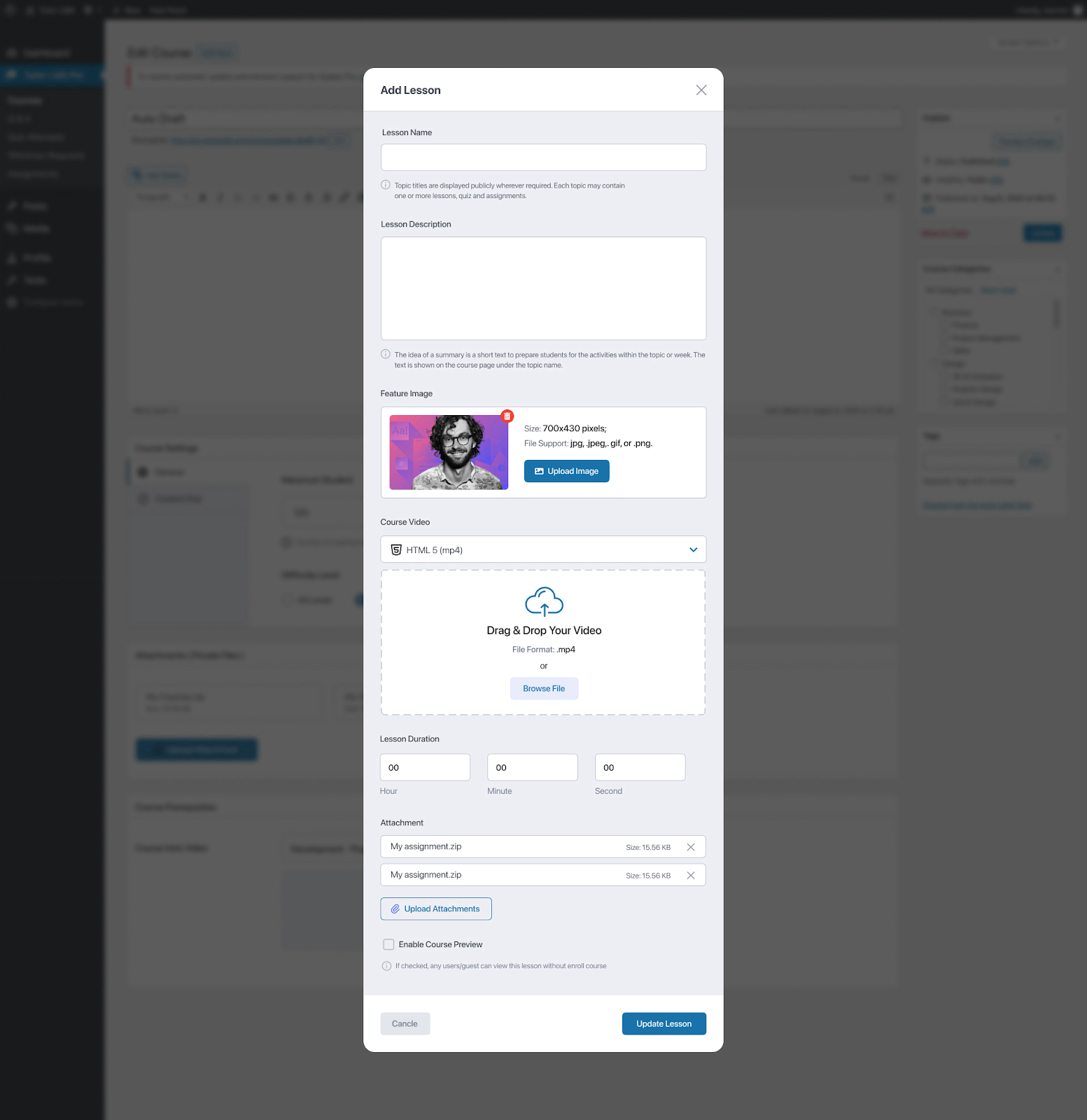 เพิ่มบทเรียนในติวเตอร์ lms