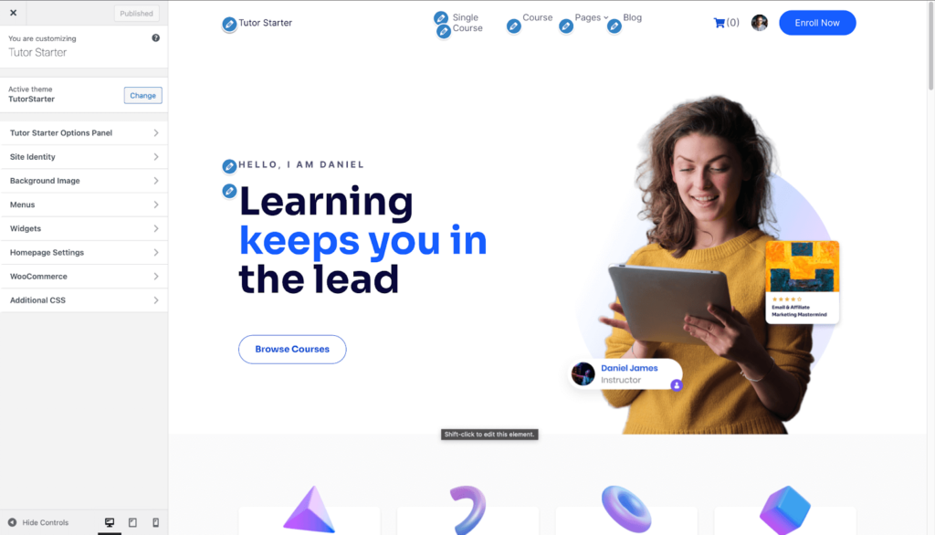 demo tutor lms site previzualizare