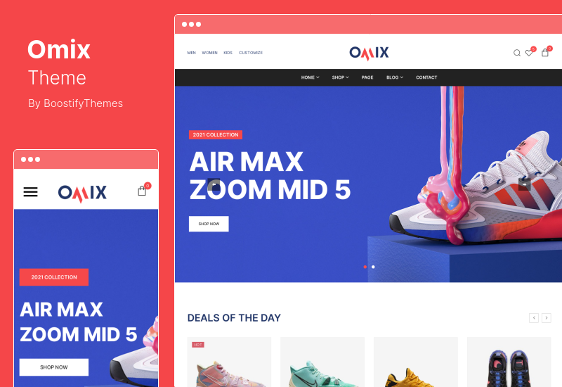 Thème Omix - Thème WooCommerce pour magasin de sport