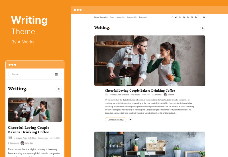 ธีมการเขียน - บล็อกส่วนตัว WordPress Theme