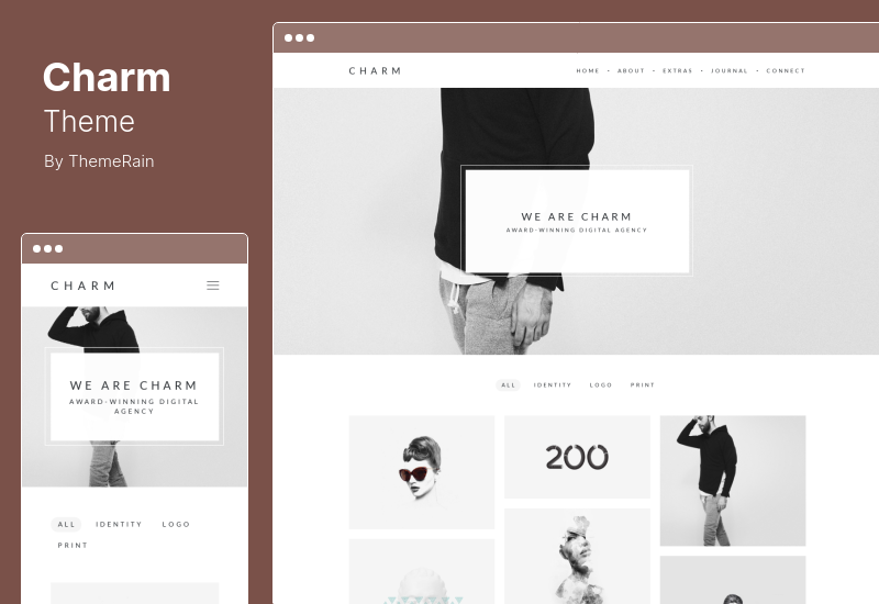 Thème Charme - Portfolio pour freelances et agences Thème WordPress