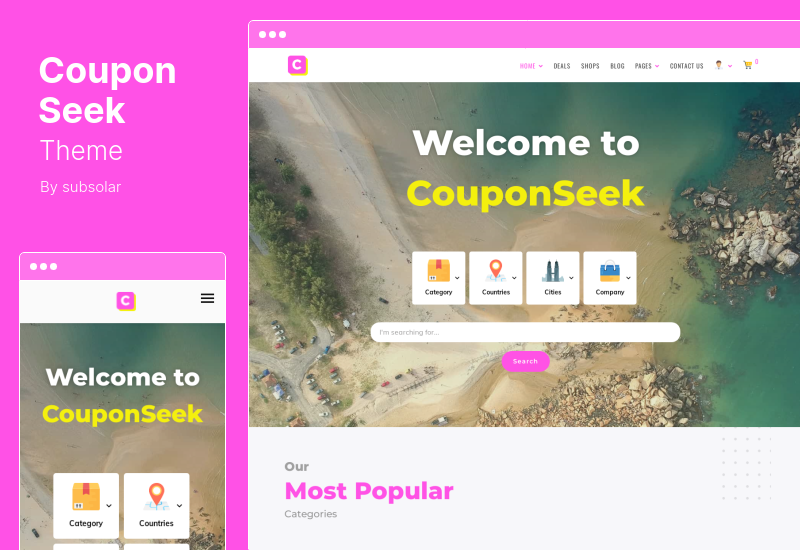 موضوع CouponSeek - صفقات وخصومات ووردبريس الموضوع