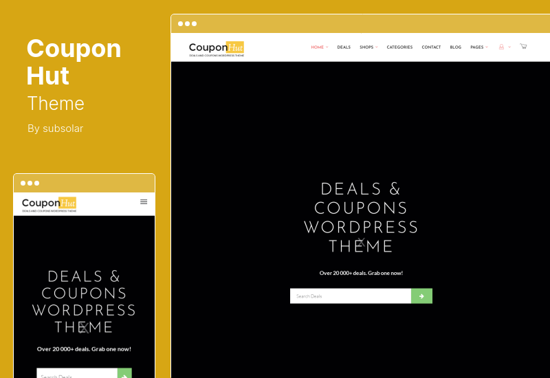 CouponHut 主題 - 優惠券和優惠 WordPress 主題