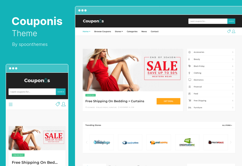 Couponis-Theme - WordPress-Theme für Affiliates und das Einreichen von Coupons