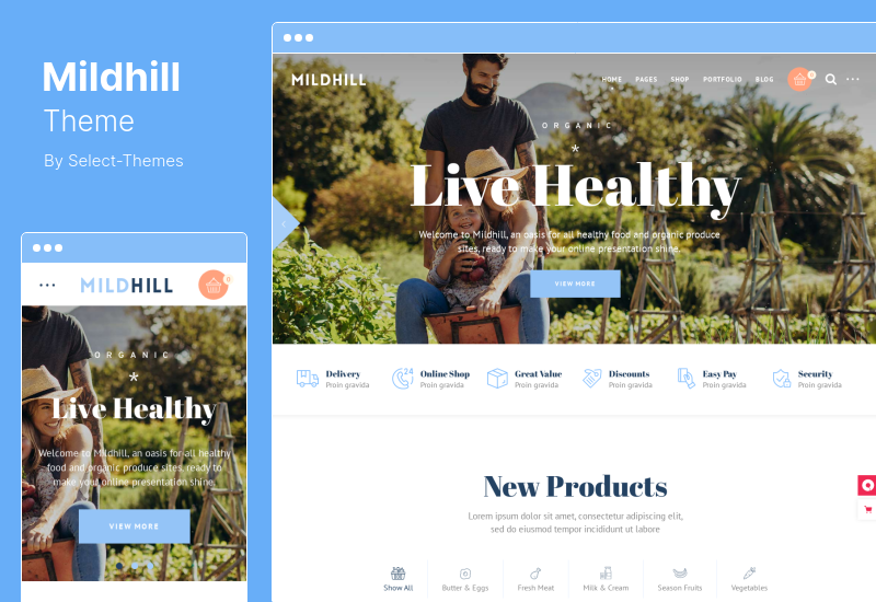 Tema Mildhill - Tema de WordPress para tiendas orgánicas y de alimentos