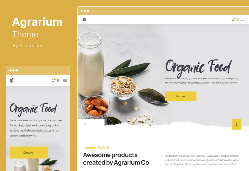 Agrarium Teması - Tarım ve Organik Gıda WordPress Teması