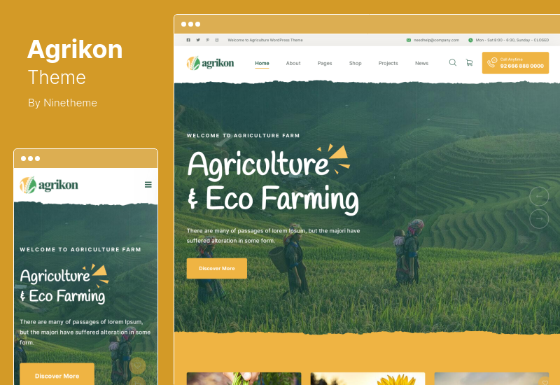 Tema Agrikon - Tema WooCommerce para agricultura y alimentos orgánicos