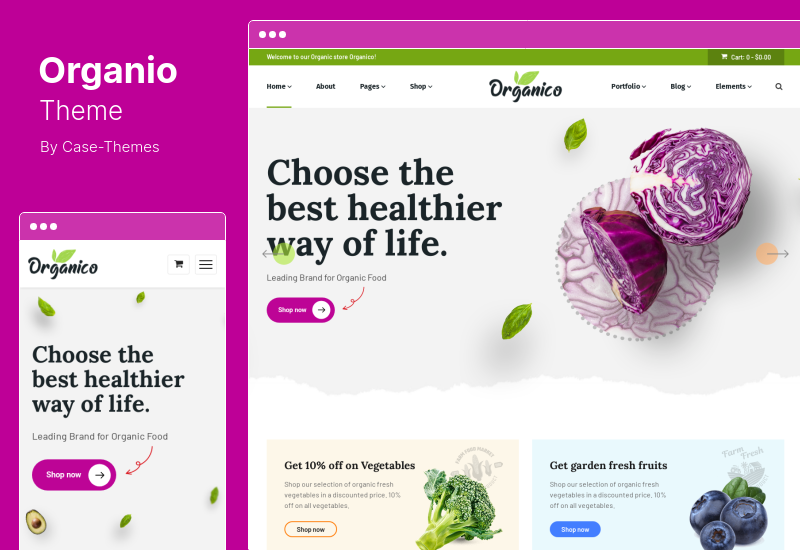 Tema Organio - Tema WordPress del negozio di alimenti biologici