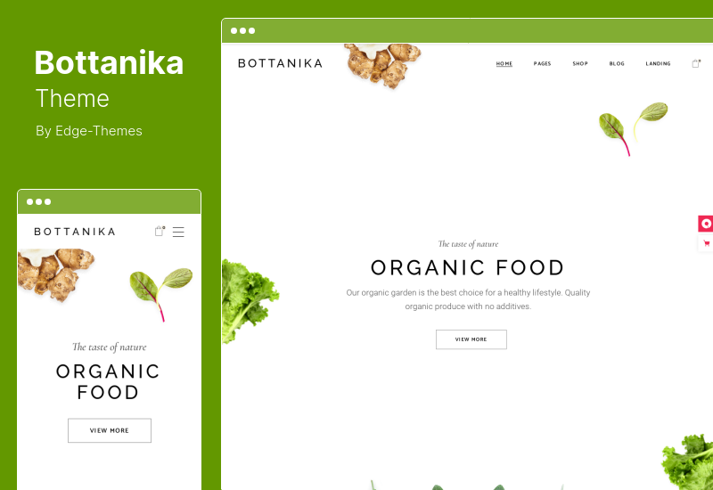 Tema Bottanika - Tema de WordPress para tienda de alimentos orgánicos