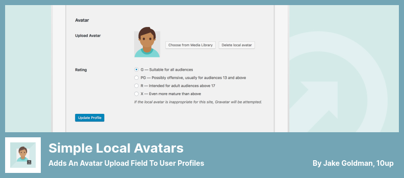 Complemento de avatares locales simples: agrega un campo de carga de avatar a los perfiles de usuario