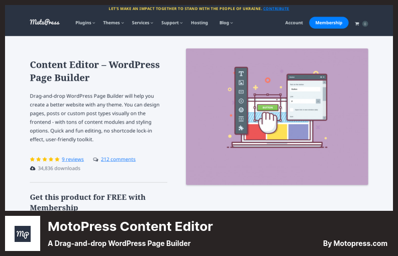 Plugin MotoPress Content Editor - um construtor de páginas WordPress de arrastar e soltar