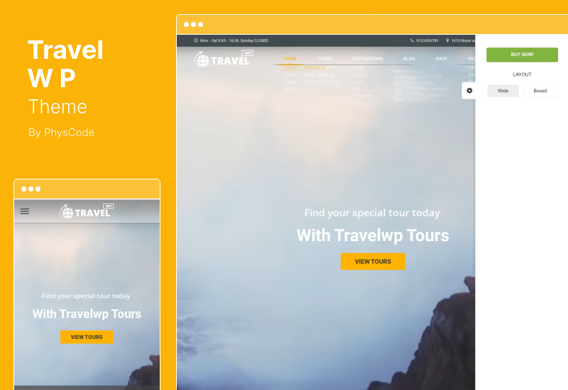 Travel WP Theme - Tema WordPress pentru rezervarea tururilor de călătorie