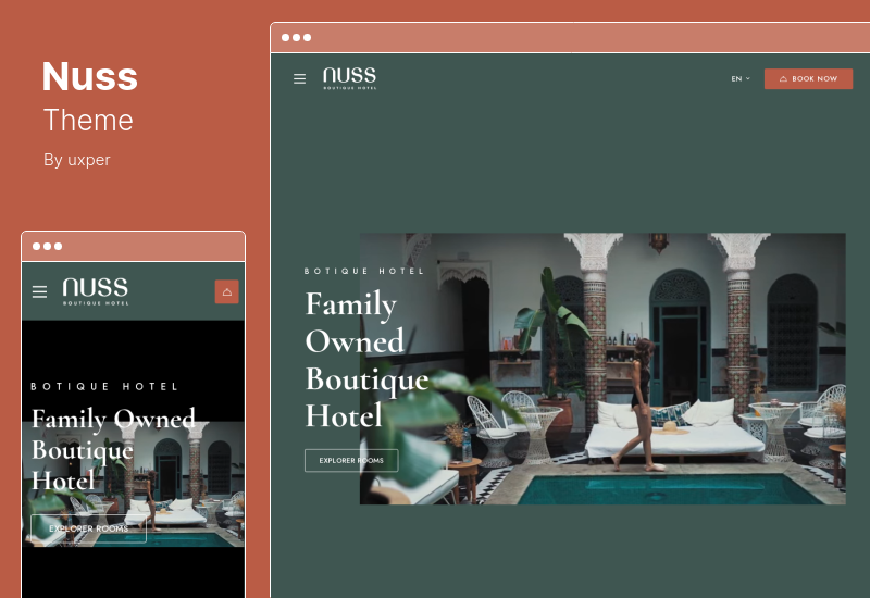 Nuss Theme - Tema de WordPress para reservas de hotel