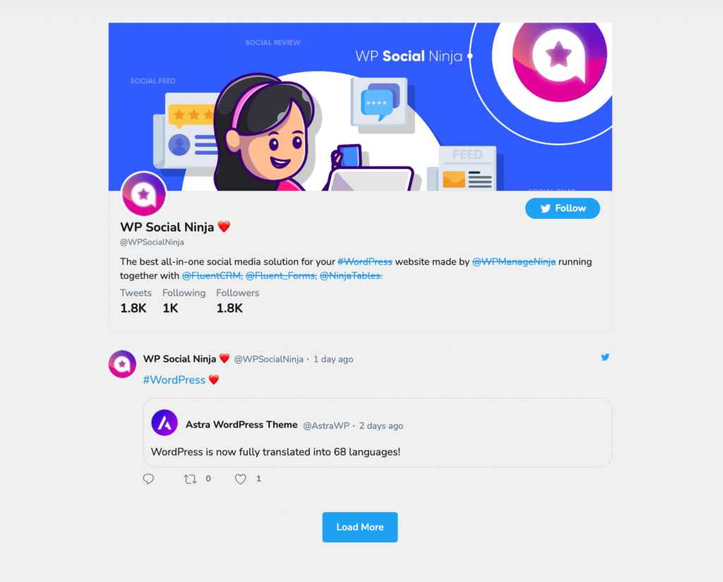 exemplo de automação de marketing de mídia social por wp social ninja