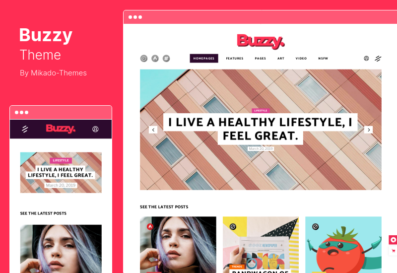 Buzzy Teması - Yaratıcı Dergi WordPress Teması