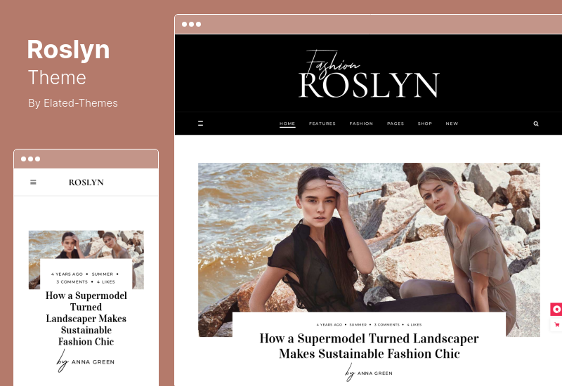 Roslyn Theme - Blogger Fashion Magazine Motyw WordPress