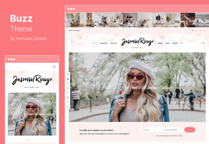 Tema Buzz - Tema WordPress per la rivista Lifestyle Blog Magazine