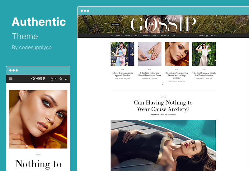 Tema autentico - Tema WordPress per la rivista Lifestyle Blog Magazine