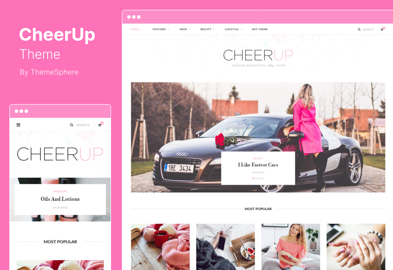 CheerUp Theme - Mâncare, Blog Magazine Tema WordPress