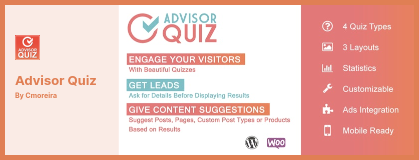 Advisor Quiz Plugin - Complemento para crear cuestionarios y pruebas para WordPress