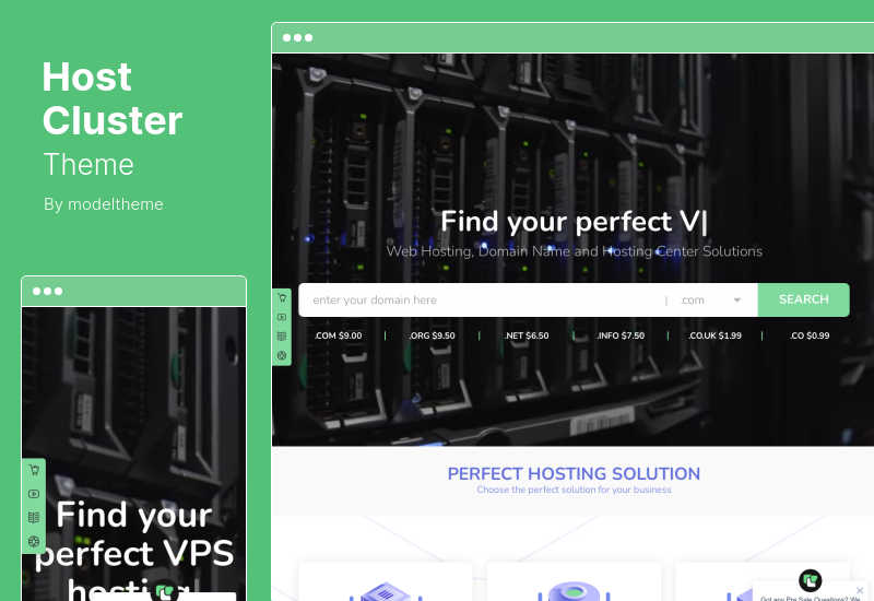 Тема HostCluster - Тема WordPress для хостинга WHMCS