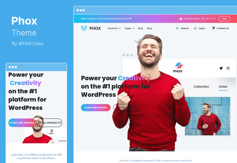 Tema Phox - Hosting e tema WordPress WHMCS