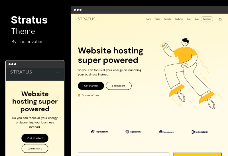 Stratus-Thema – App-, SaaS- und Software-Startup-Tech-WordPress-Thema