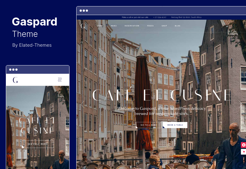 Tema Gaspard - Tema de WordPress para restaurante y cafetería