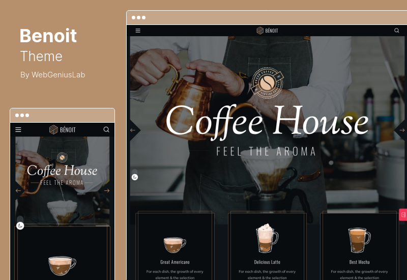 Benoit Theme - ร้านอาหารและร้านกาแฟ WordPress Theme