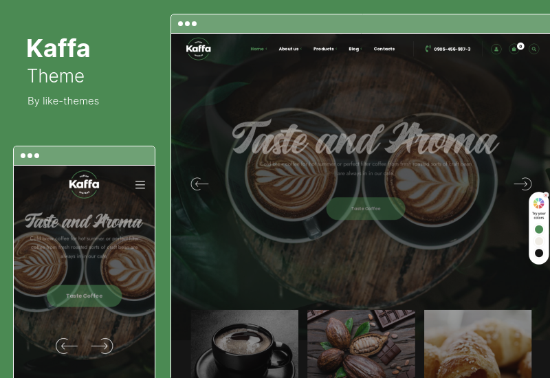 Tema Kaffa - Tema WordPress de café e cafeteria