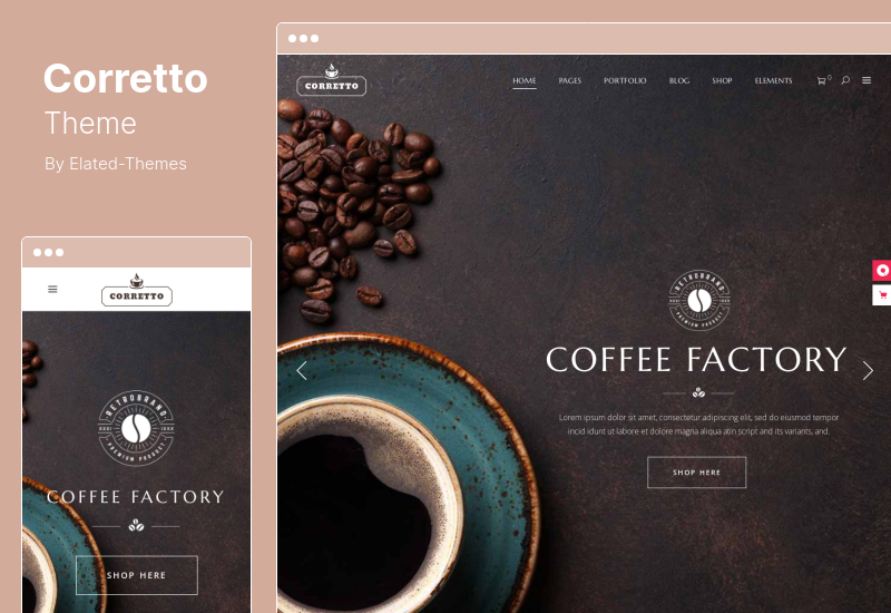 Corretto Theme - Ein WordPress-Theme für Coffeeshops und Cafés