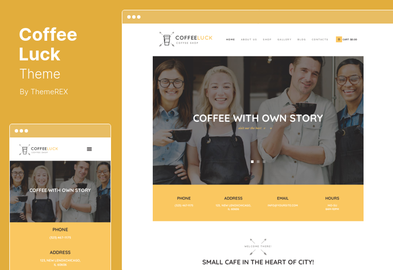 Tema Coffee Luck - Tema WordPress pentru cafenele, restaurante și magazin