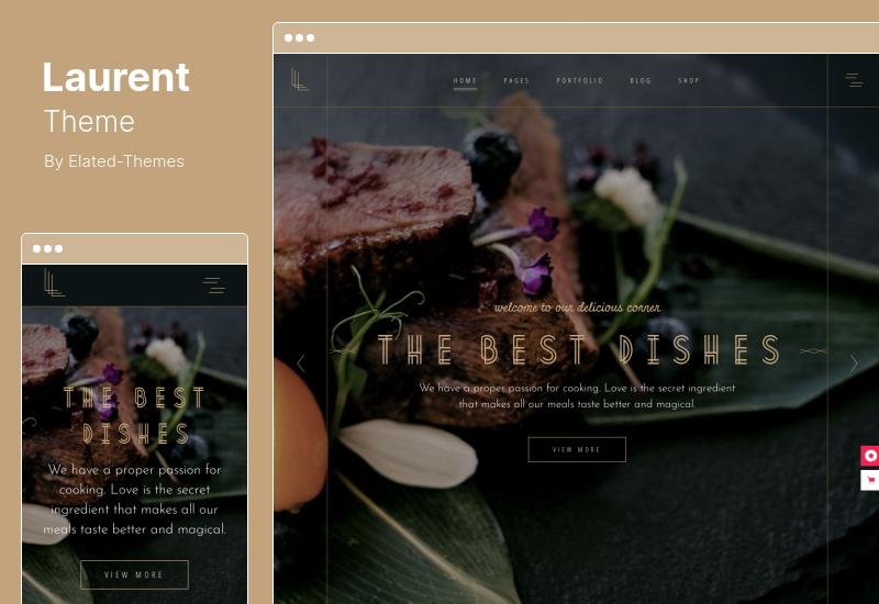 Tema Laurent - Tema WordPress elegantă pentru restaurante