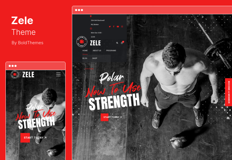 Thème Zele - Thème WordPress Fitness Gym Sports