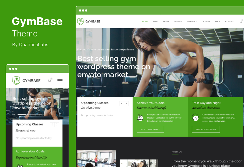 ธีม GymBase - ธีมยิมฟิตเนส WordPress