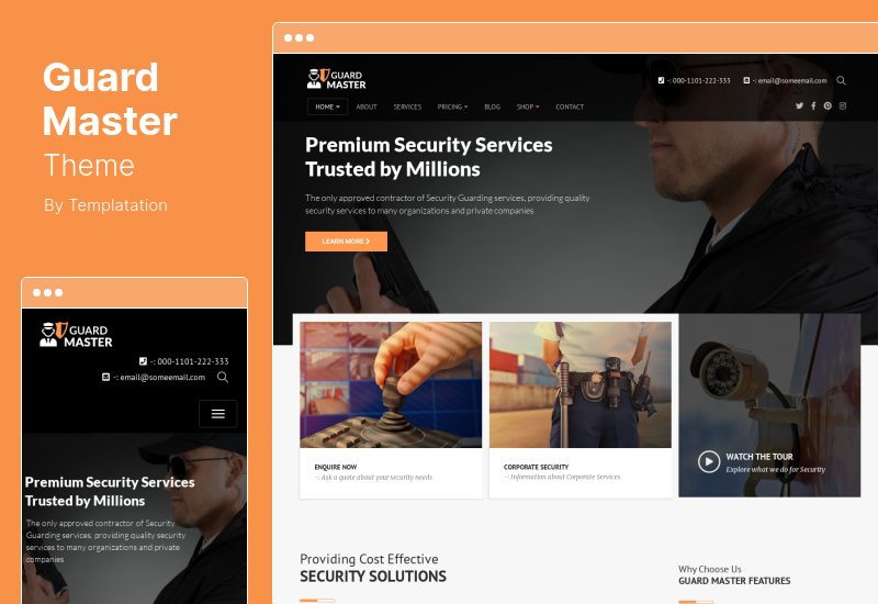 Tema Guard Master - Tema WordPress pentru gardieni de securitate