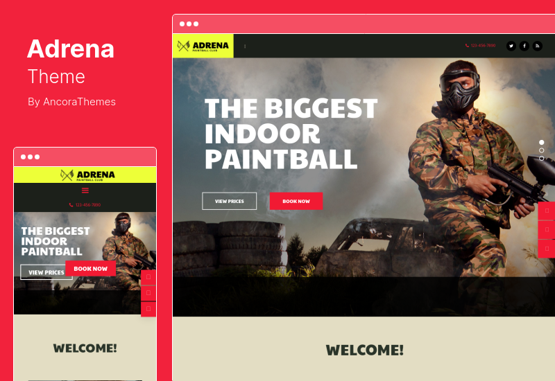 ธีม Adrena - Airsoft Club & Paintball WordPress Theme