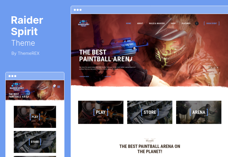 ธีม Raider Spirit - Airsoft Club & Paintball WordPress Theme