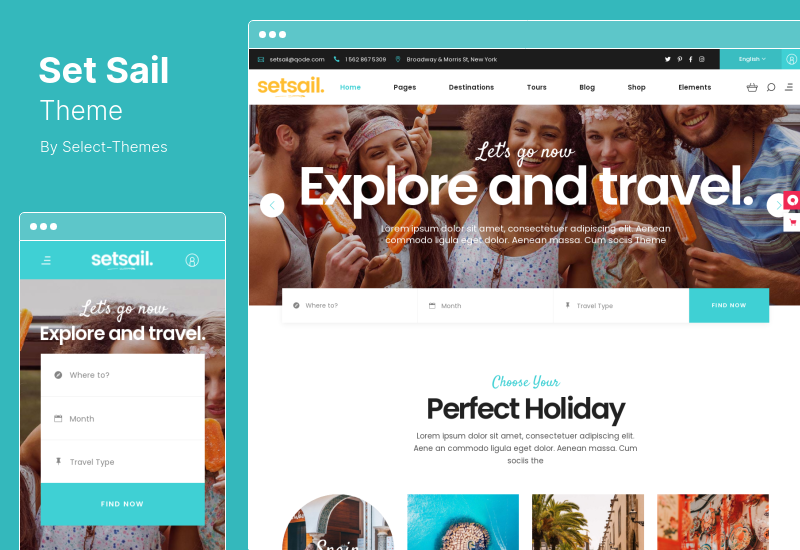 SetSail Theme - Tema de WordPress para agencias de viajes