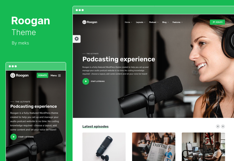 Tema Roogan - Tema WordPress pentru podcast