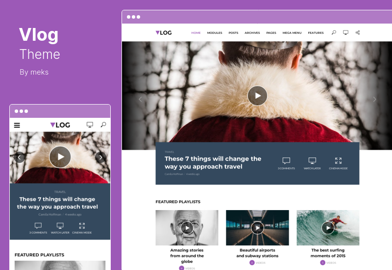 Vlog Theme - Video Blog & Podcast WordPress Theme