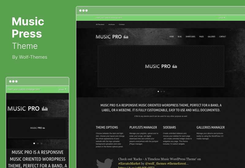 Tema MusicPress - Un tema de WordPress de audio atemporal