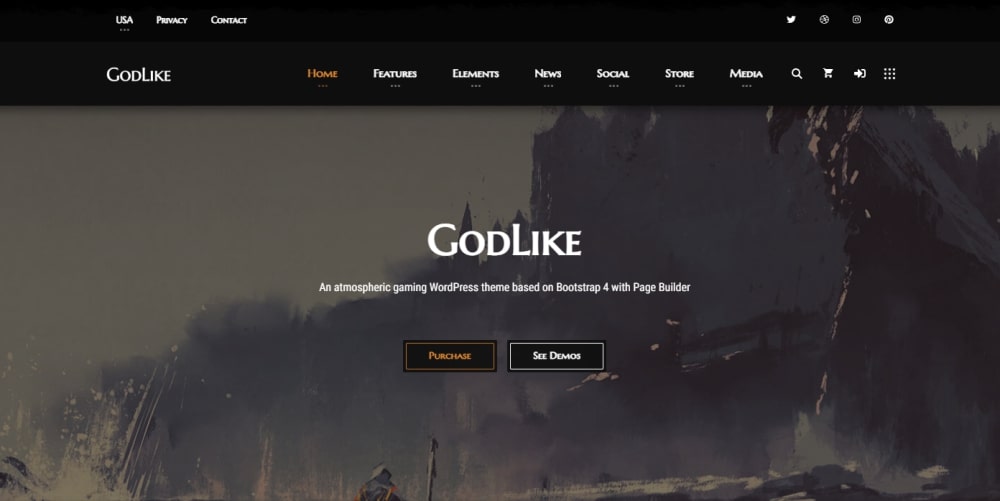 Godlike WordPress 테마